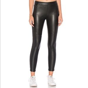 Free people vegan leather leggings black